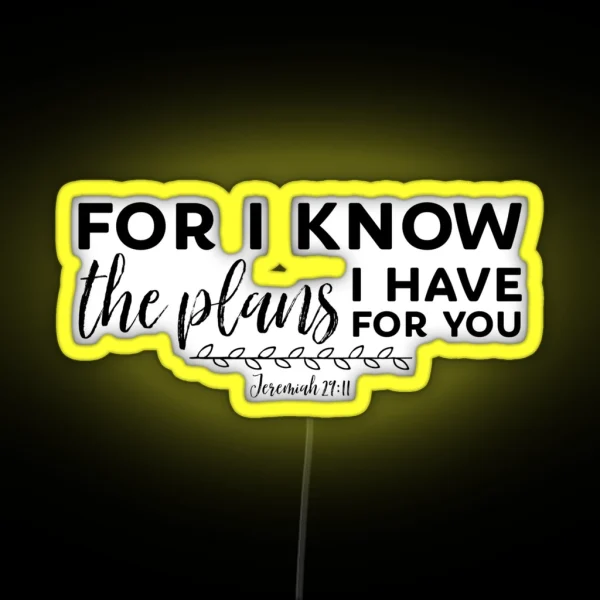 For I Know The Plans I Have For You RGB Neon Sign