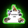 Whimsical Forbidden Cats Neon Sign with Vibrant RGB LED Lighting