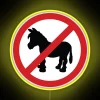 RGB Neon Signs of Forbidden Donkeys with Vibrant Expressive Design