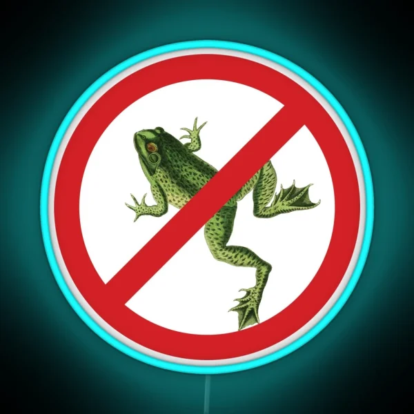 Forbidden For Frogs Sign RGB Neon Sign