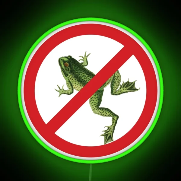 Forbidden For Frogs Sign RGB Neon Sign