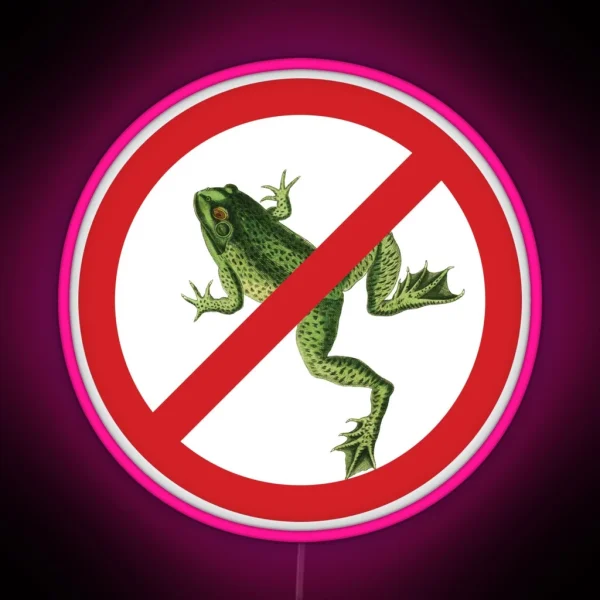 Forbidden For Frogs Sign RGB Neon Sign