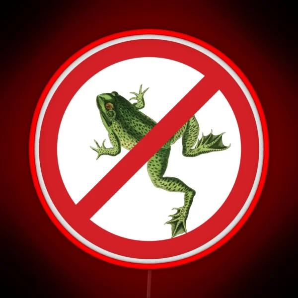 Forbidden For Frogs Sign RGB Neon Sign
