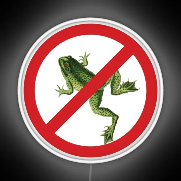 Forbidden For Frogs Sign RGB Neon Sign
