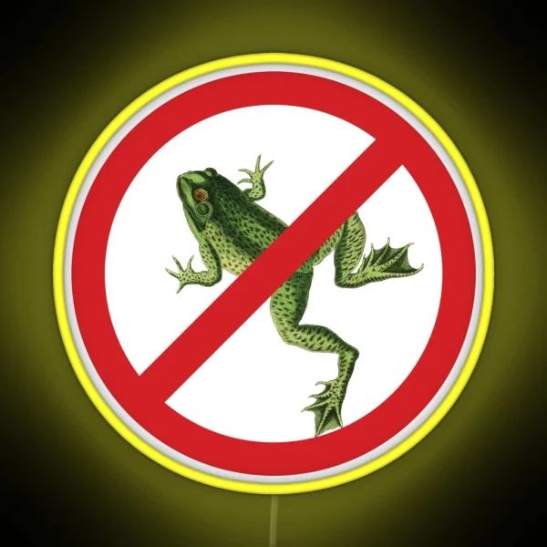 Forbidden For Frogs Sign RGB Neon Sign