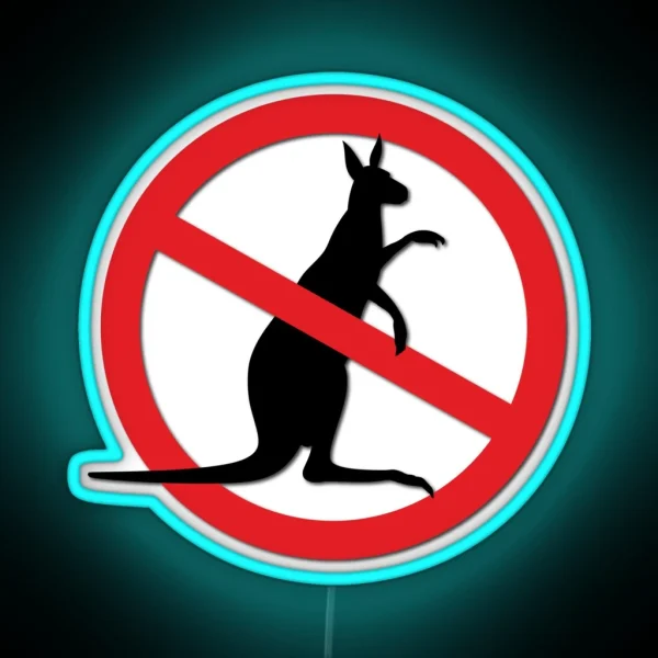 Forbidden For Kangaroos RGB Neon Sign