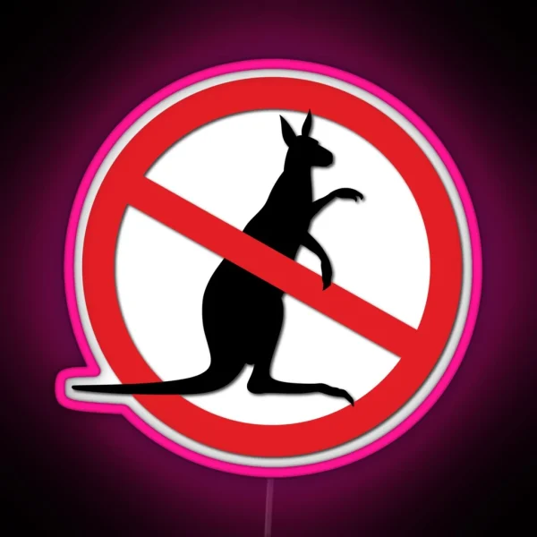 Forbidden For Kangaroos RGB Neon Sign