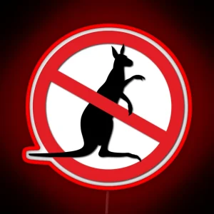 Forbidden For Kangaroos RGB Neon Sign