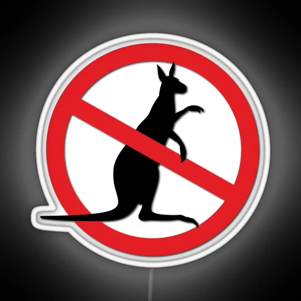 Forbidden For Kangaroos RGB Neon Sign
