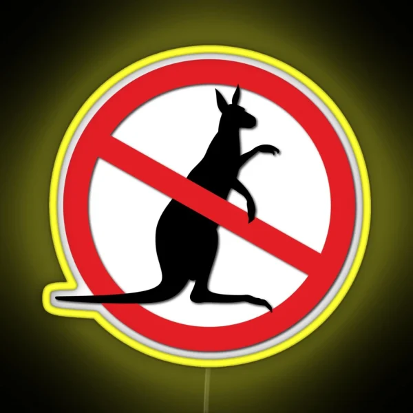 Forbidden For Kangaroos RGB Neon Sign