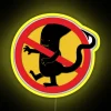RGB Neon LED Monster Repellent Sign, Decorative Warning Illuminated Display