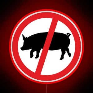 Forbidden For Pigs Sign RGB Neon Sign