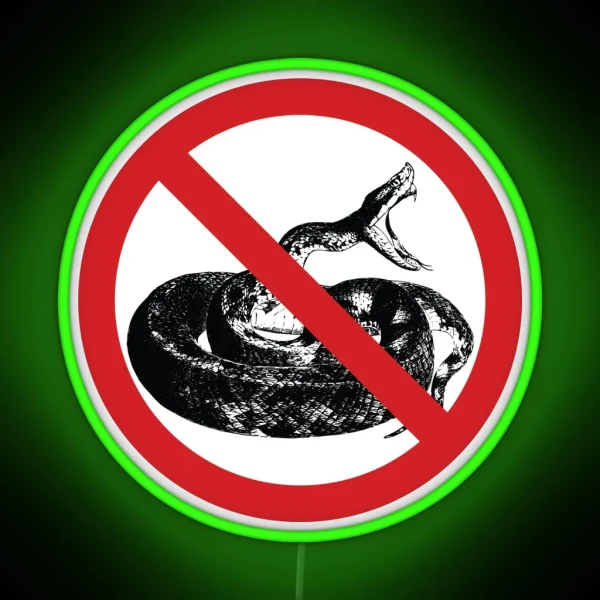 Forbidden For Snakes Sign RGB Neon Sign