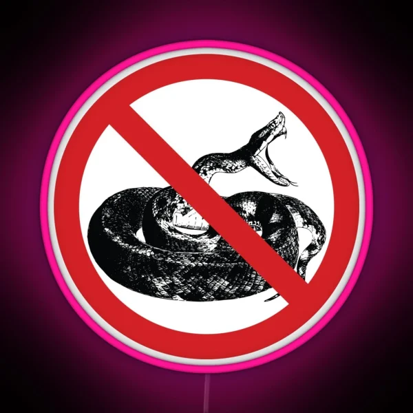 Forbidden For Snakes Sign RGB Neon Sign