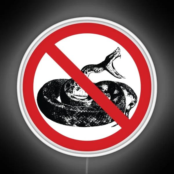 Forbidden For Snakes Sign RGB Neon Sign