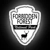 Mystical forest gateway in bold, vibrant RGB neon light