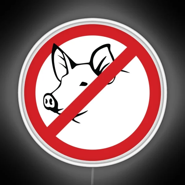Forbidden Pork Sign RGB Neon Sign