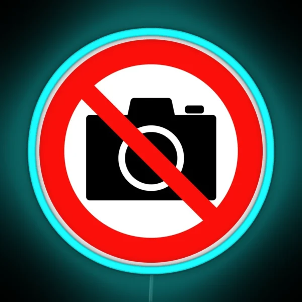 Forbidden To Photograph RGB Neon Sign