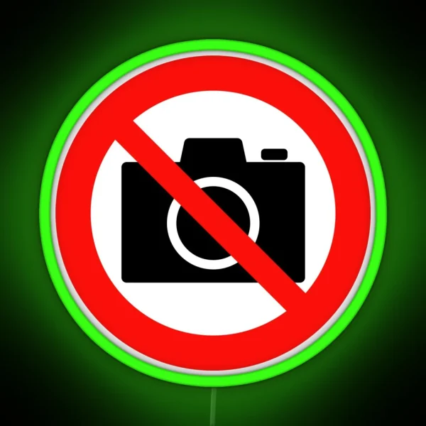 Forbidden To Photograph RGB Neon Sign