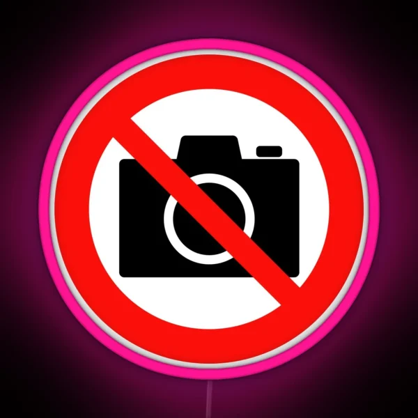 Forbidden To Photograph RGB Neon Sign