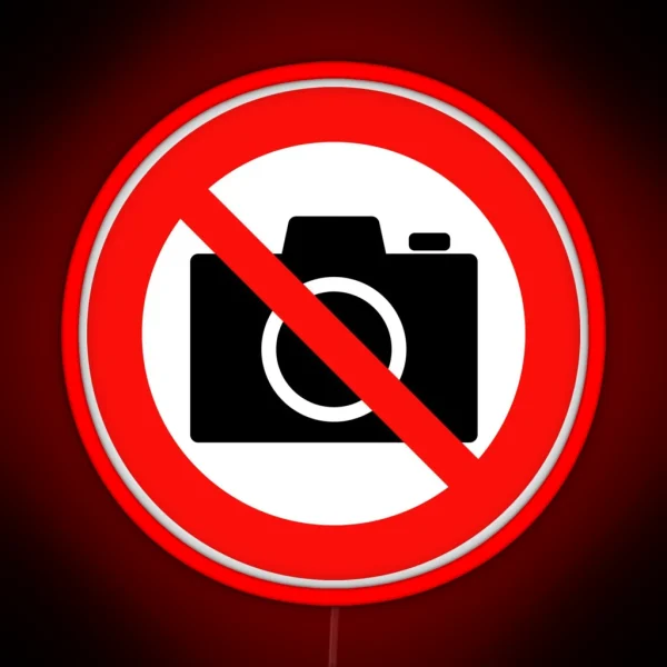 Forbidden To Photograph RGB Neon Sign