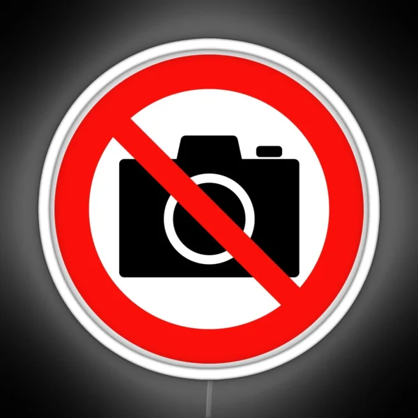 Forbidden To Photograph RGB Neon Sign