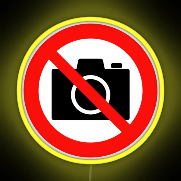 Forbidden To Photograph RGB Neon Sign