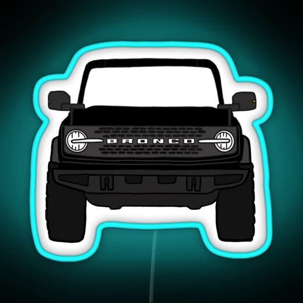Ford Bronco 2021 Black RGB Neon Sign