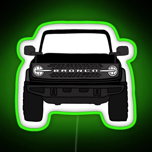 Ford Bronco 2021 Black RGB Neon Sign