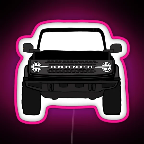 Ford Bronco 2021 Black RGB Neon Sign