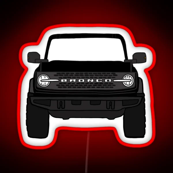 Ford Bronco 2021 Black RGB Neon Sign