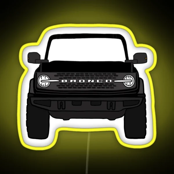 Ford Bronco 2021 Black RGB Neon Sign