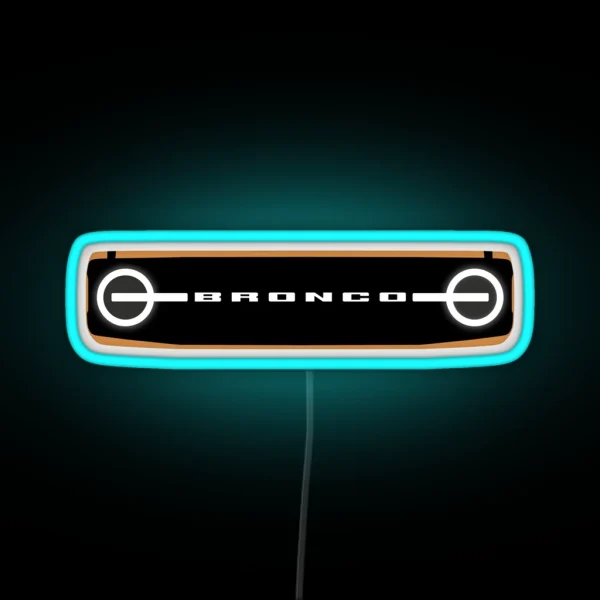 Ford Bronco 2021 Grille Silhouette RGB Neon Sign
