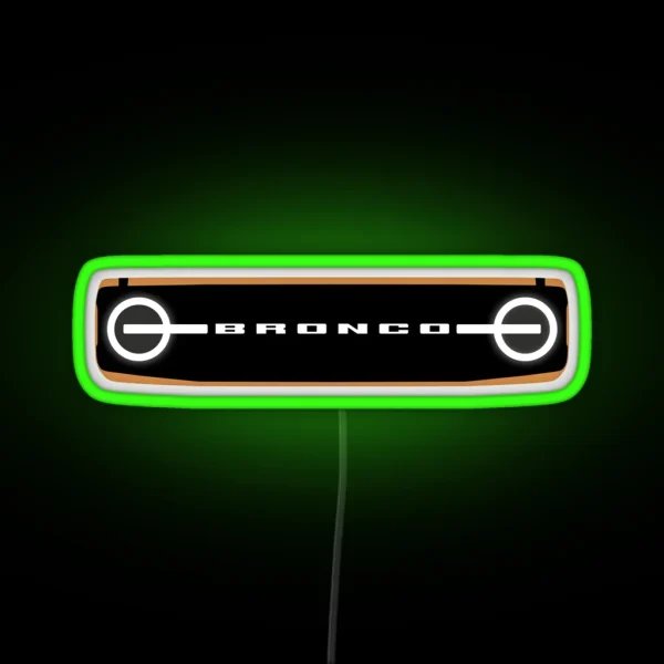 Ford Bronco 2021 Grille Silhouette RGB Neon Sign