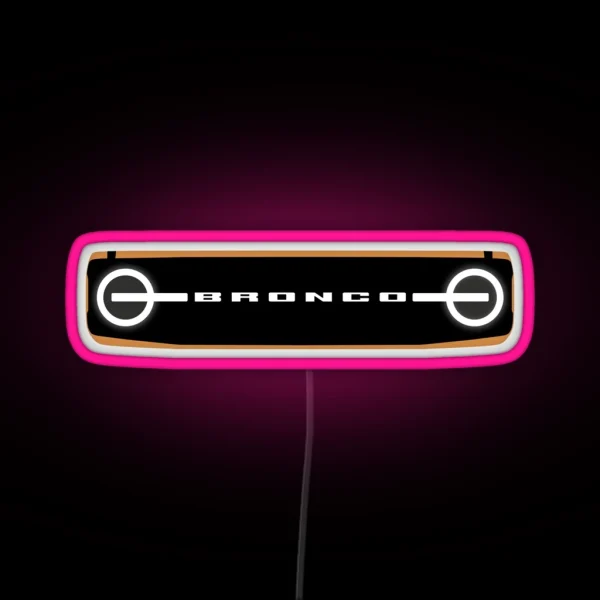 Ford Bronco 2021 Grille Silhouette RGB Neon Sign