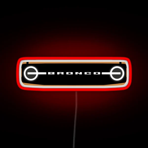 Ford Bronco 2021 Grille Silhouette RGB Neon Sign