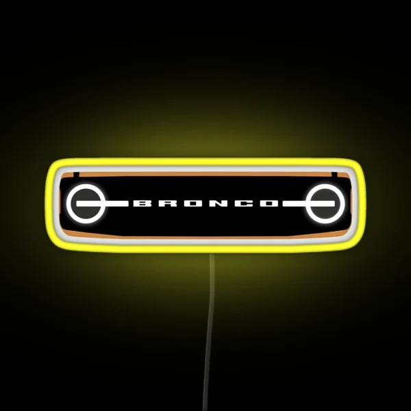 Ford Bronco 2021 Grille Silhouette RGB Neon Sign