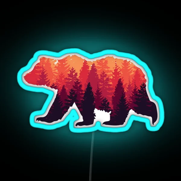Forest Bear RGB Neon Sign