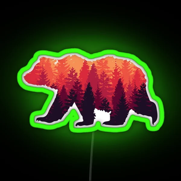 Forest Bear RGB Neon Sign
