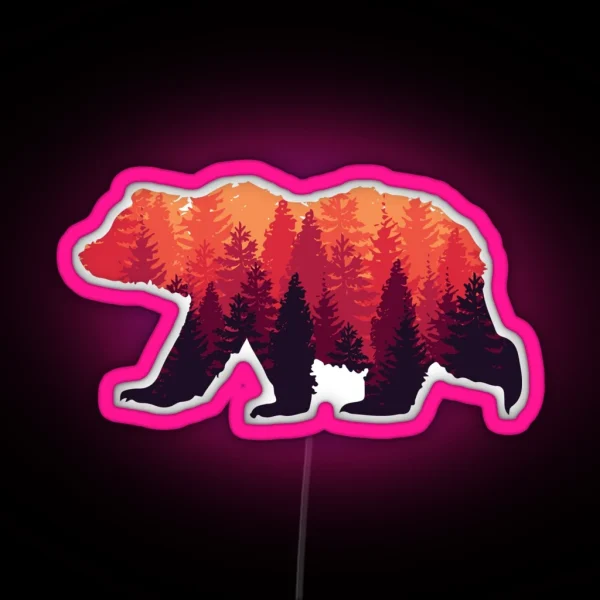 Forest Bear RGB Neon Sign