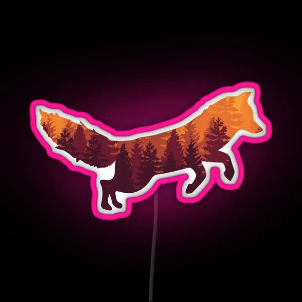 Forest Fox RGB Neon Sign