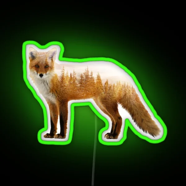 Forest Fox RGB Neon Sign