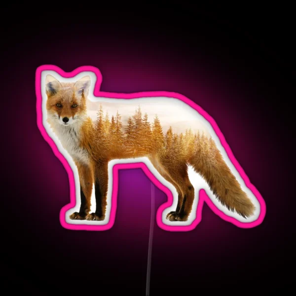 Forest Fox RGB Neon Sign