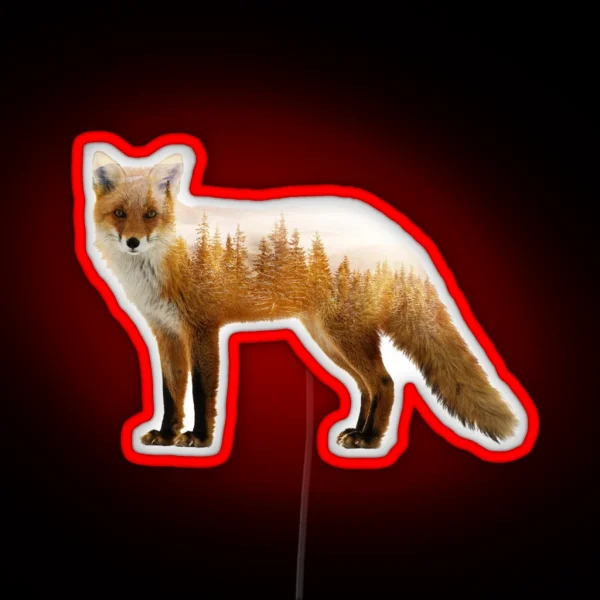 Forest Fox RGB Neon Sign