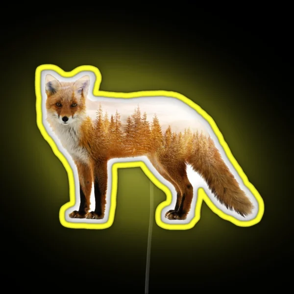 Forest Fox RGB Neon Sign