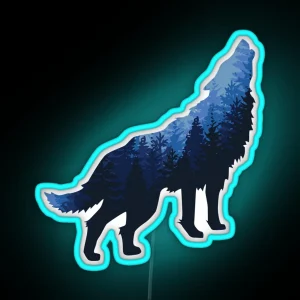 Forest Wolf RGB Neon Sign