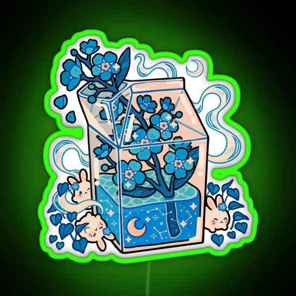 Forget Me Not Milkbox RGB Neon Sign
