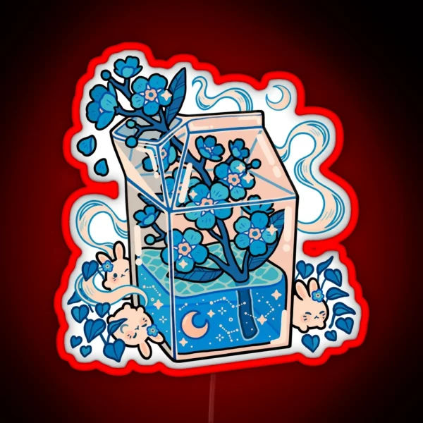 Forget Me Not Milkbox RGB Neon Sign