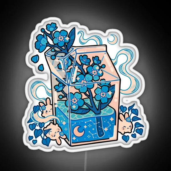 Forget Me Not Milkbox RGB Neon Sign