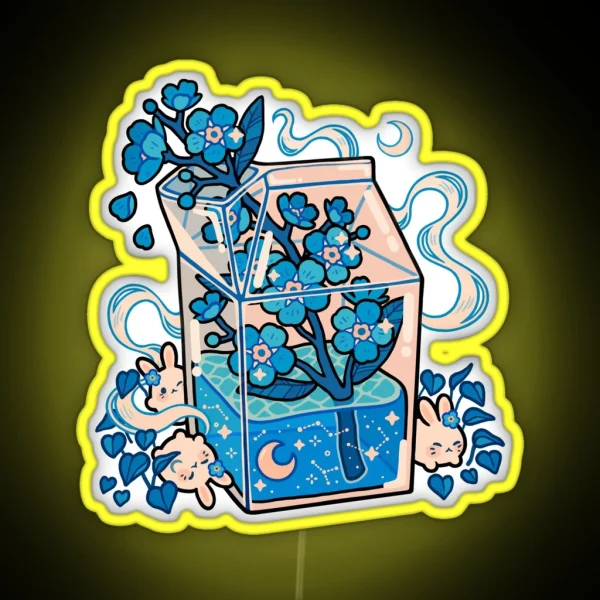 Forget Me Not Milkbox RGB Neon Sign